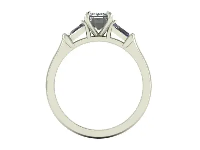 Three-stone Diamond Ring R1 3D print model