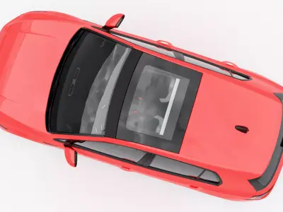 Volkswagen Golf GTI 2021 Low-poly 3D model