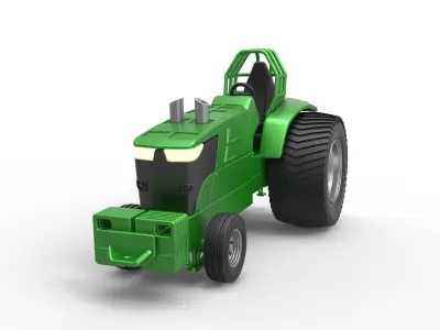 Pulling Tractor Pro Stock Scale 1 to 25 3D print model