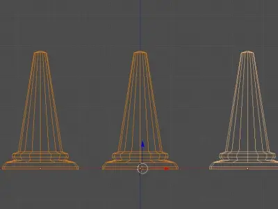 ConeTraffics traffic cone Low-poly 3D model