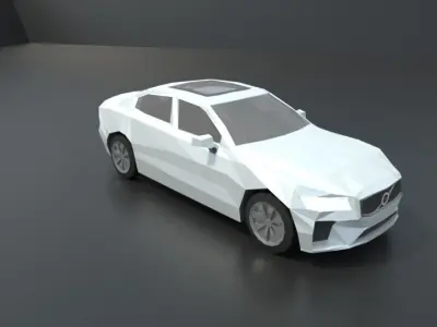 Volvo s60 2019 lowpoly 3D model Low-poly 3D model