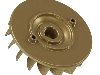Brass Automotive Engine Flywheel 3D model