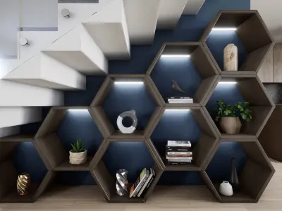 HQ Modern House Low-poly 3D model