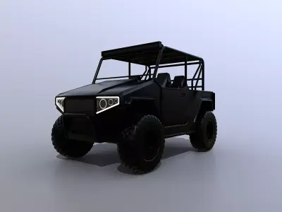 Side by Side Low-poly 3D model