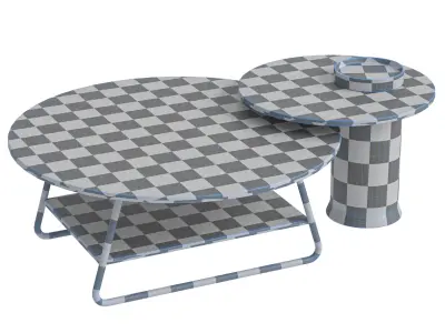 Luxury set of two coffee tables 3D model