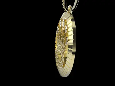 Luxury Crown Pendant 30mm 3D print model