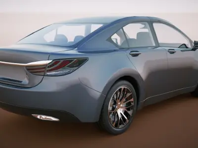 Generic Sedan v10 Low-poly 3D model