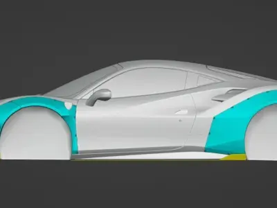 Ferrari 488 GTB Liberty Walk 3D model