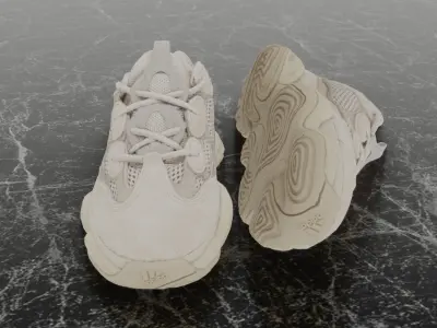ADIDAS YEEZY BOOST 500 3D SHOES Low-poly 3D model
