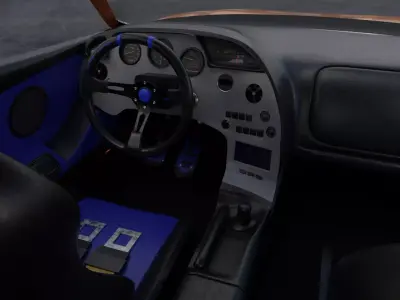 Toyota Supra MK4 Low-poly 3D model