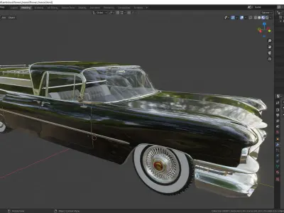 Cadillac Superior Porta Hearse Flowers 1959  3D model