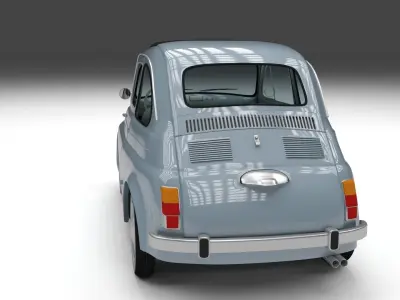 Fiat 500 Nuova 1957 with interior HDRI 3D model