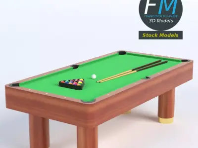 Billiard pool table 3D model