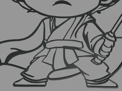 Anakin Skywalker Wall Silhouette 01 3D print model