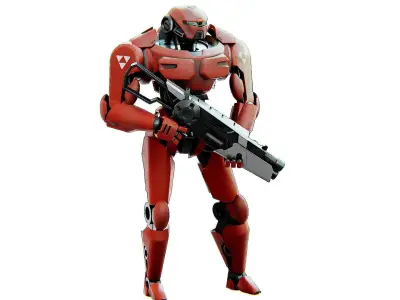 BATTLE DROID Z-8000 Rigged for Unreal Engine - Unity - MIXAMO 3D model