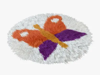 Carpet childrens butterfly 3D model