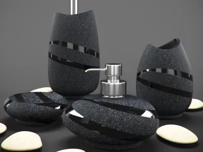 bathroom accessories 01 3D model