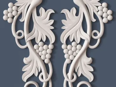 10 Decorative Scrolls Collection  3D model