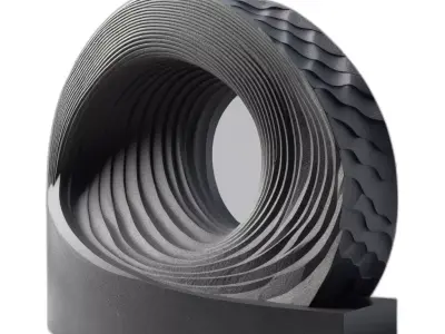 Abstract Modern Loop Sculpture Low-poly 3D model