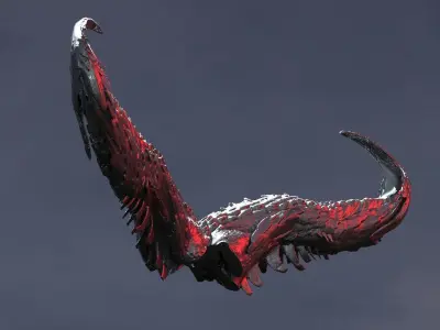 Dragon Lizard Horns 3D model