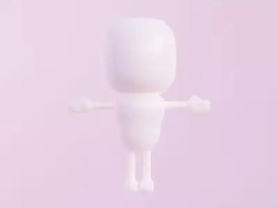 Toon Character Base Free low-poly 3D model