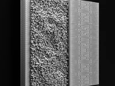 Vertical garden and planks 2 3D model