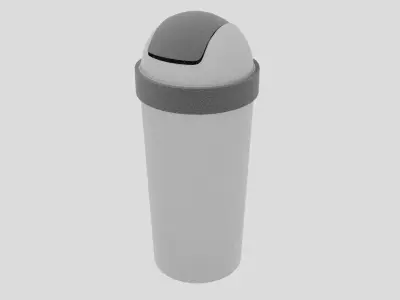 low-poly street trash can Free low-poly 3D model