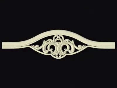 Central decor ornament for furniture 3D model 546