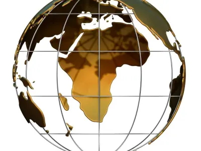 Earth Globe Wire 3D model