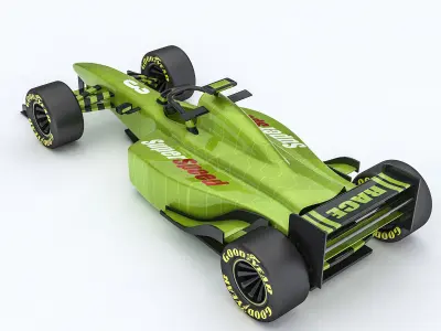 Formula 1 car model 08 Low-poly 3D model