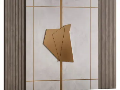 wall panels 023 3D model purchase