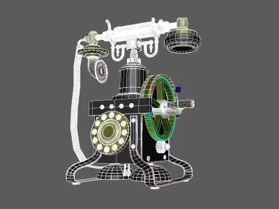 STEAMPUNK PHONE  Free low-poly 3D model