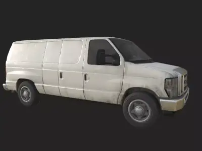 Cargo Van Low-poly 3D model