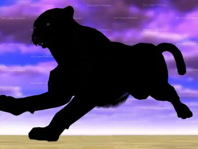 Black Panther Animated 3D model