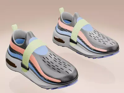 Shoe 3D Sneaker Low-poly 3D model