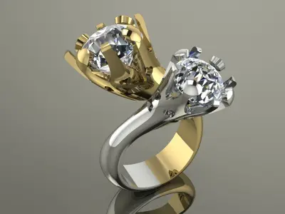 Elegant Ring Gold 3D print model