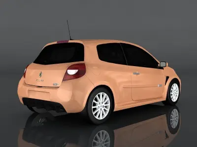 Renault Clio Renault Sport 197 Low-poly 3D model
