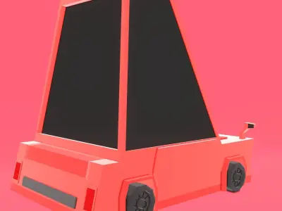 Lowpoly Car Free low-poly 3D model