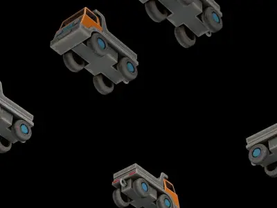 Toy  DUMP truck TEXTURED 3D model