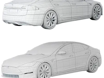 Tesla Model S Plaid 2021 3D model