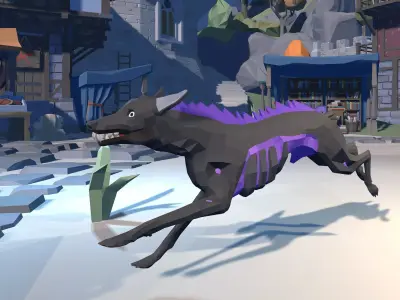 Zombie Dog 3D FBX Model Free Free low-poly 3D model