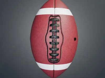 American Football Rugby Ball Low-poly 3D model