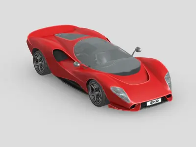 De Tomaso P72 2020 Low-poly 3D model