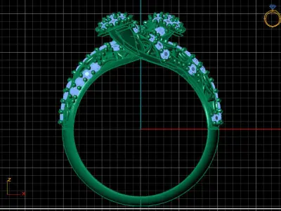 Two Head Women Ring 3DM Womens Ring 3d models 3D print model 3D print model order