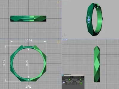 Facet Hoop earrings unique design 3dmodel 3D print model