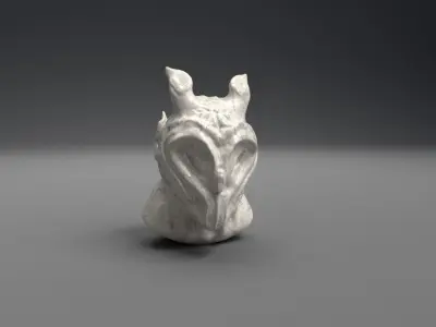 Monster head Low-poly 3D model