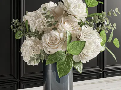 Flower Set 017 3D model