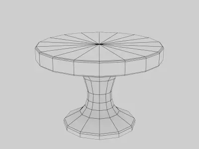 Wooden Table  Low-poly 3D model