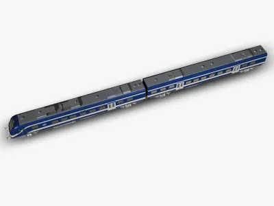 Siemens Viaggio Light Train Carts and Locomotive 3D model