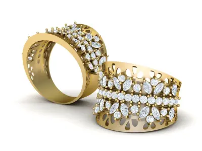 Luxury Diamond Ring 3d Printable Model 3D print model get